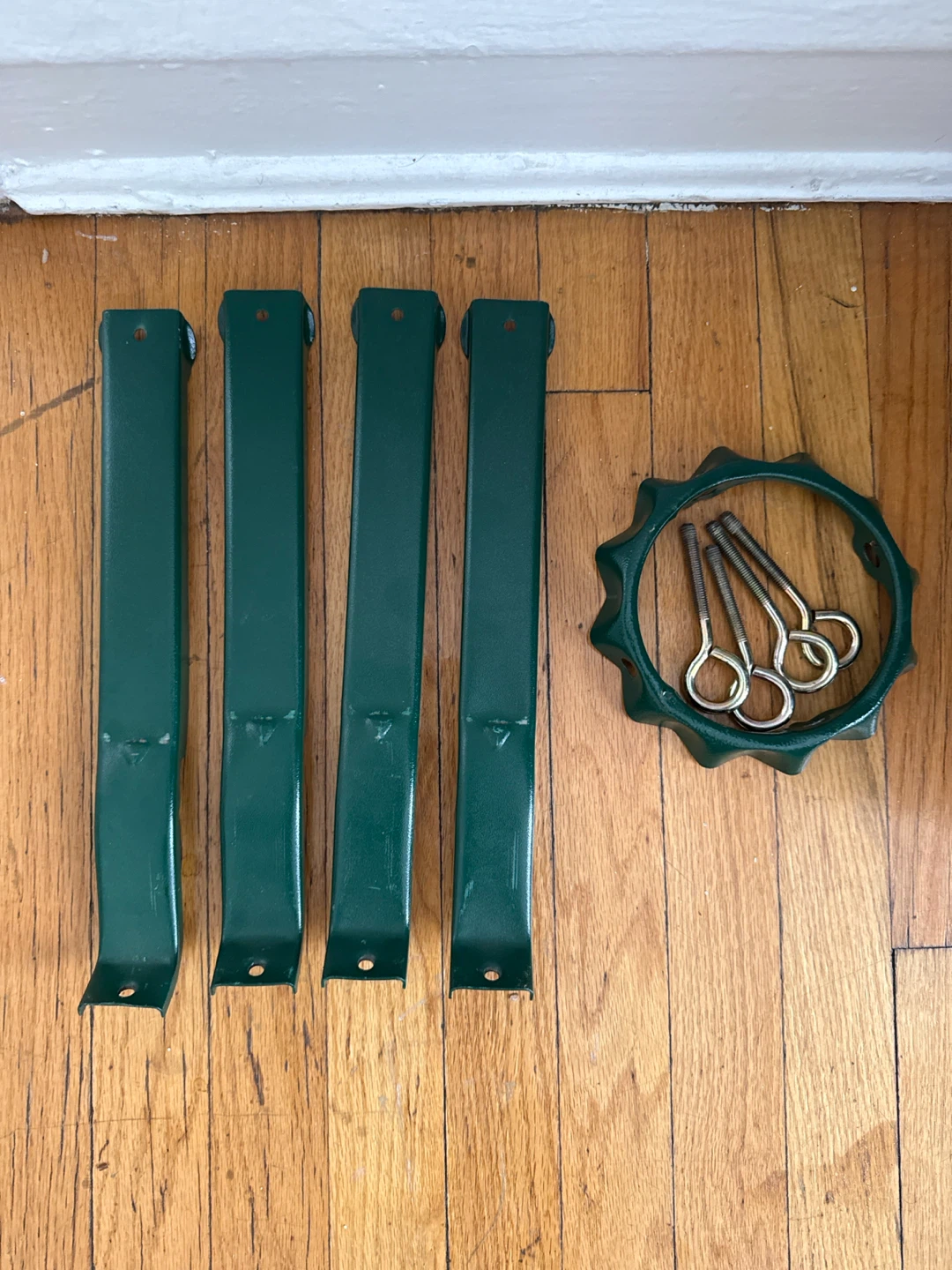 Green Metal Christmas Tree Stand Parts