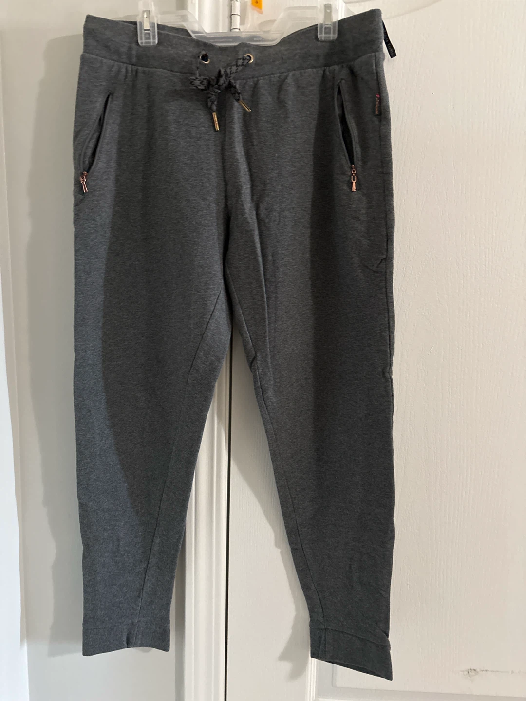 Women's Grey Joggers with Zipped Pockets