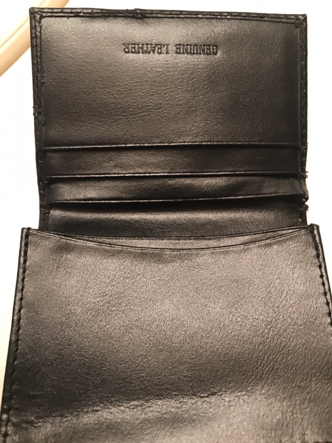 Black Genuine Leather Bifold Wallet - photo 2