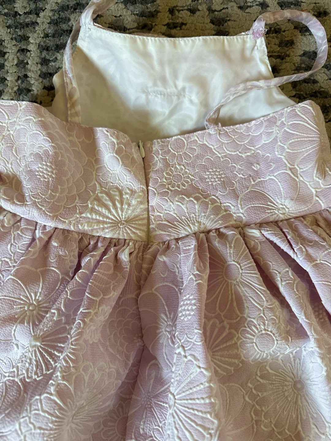 Lavender Floral Dress with Bow 5 year old - photo 3