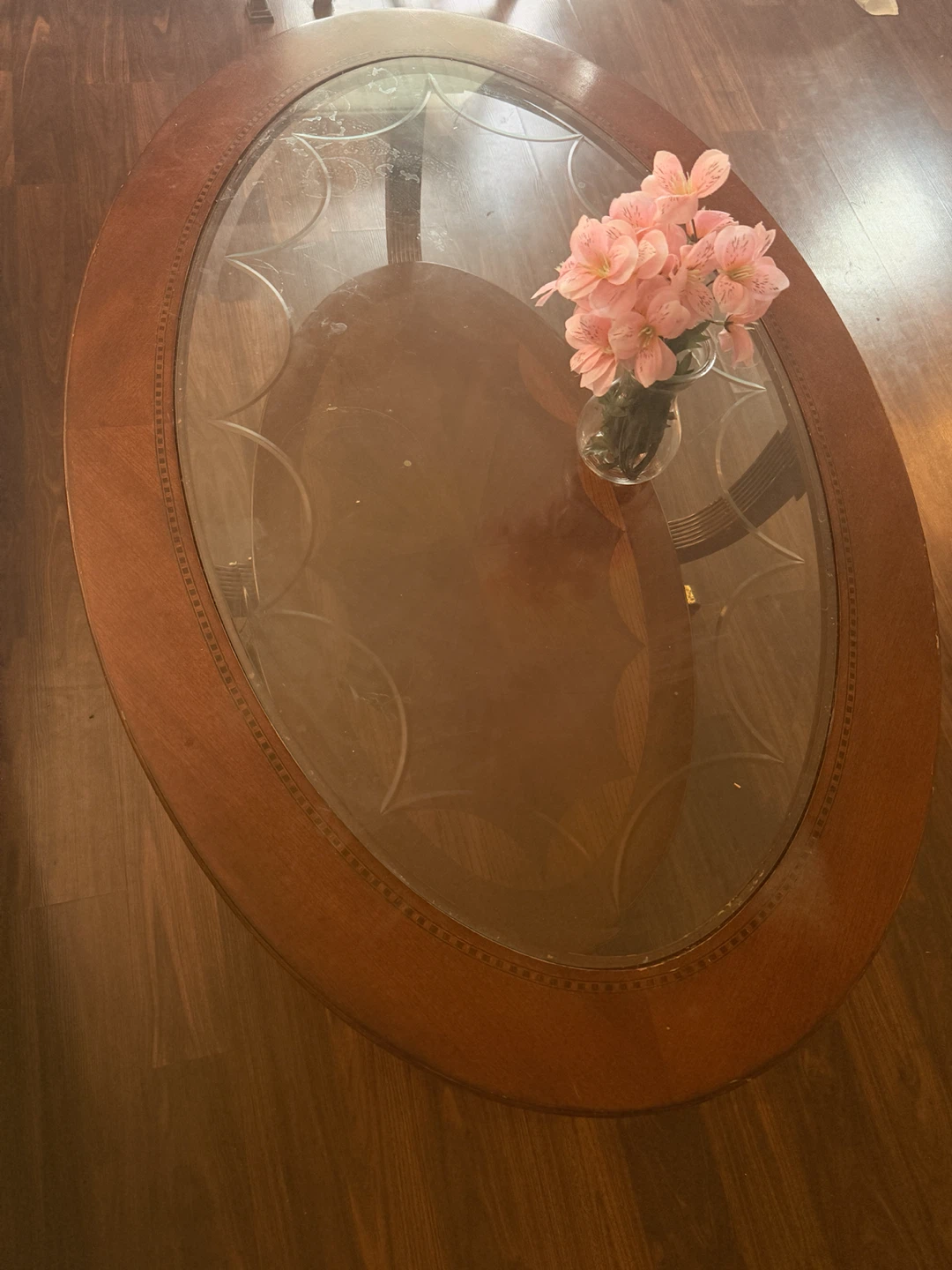 Oval Wood Coffee Table - photo 2