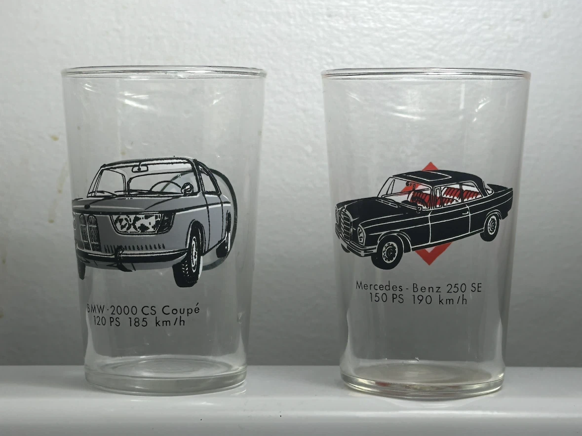Vintage BMW Coupe Mercedes Benz Glasses