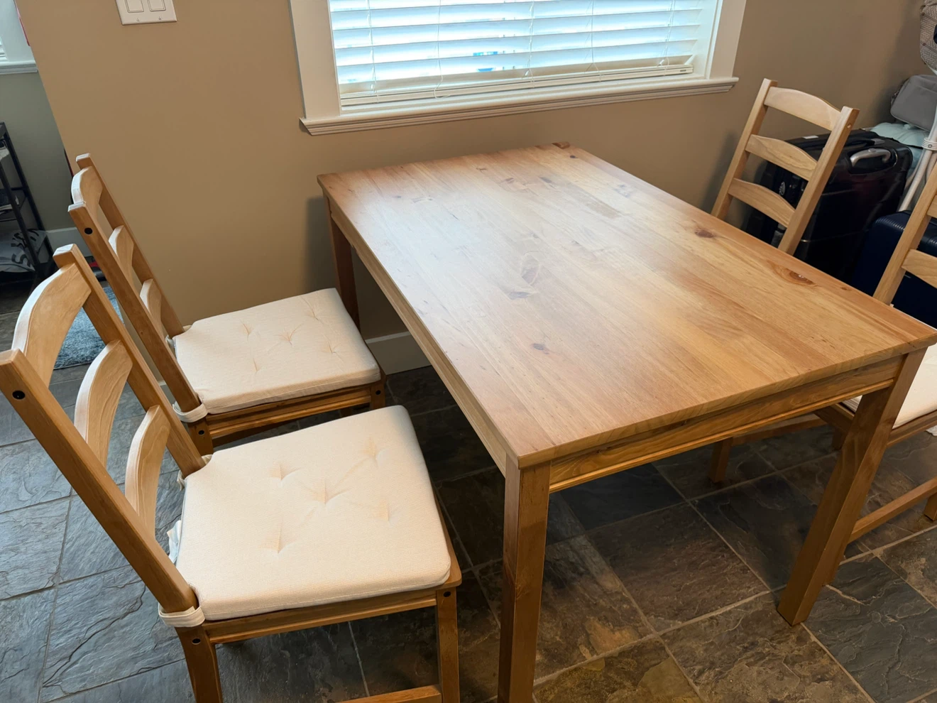 Wooden Dining Table with 4 Chairs - photo 4