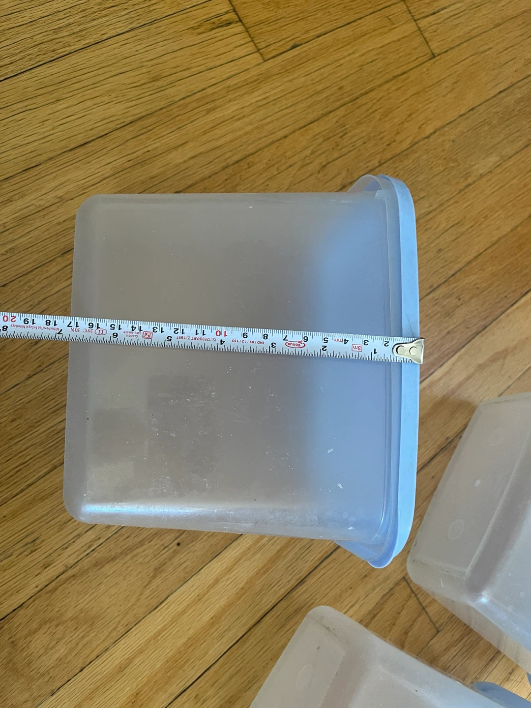 Plastic Food Storage Container with Blue Lid - photo 3