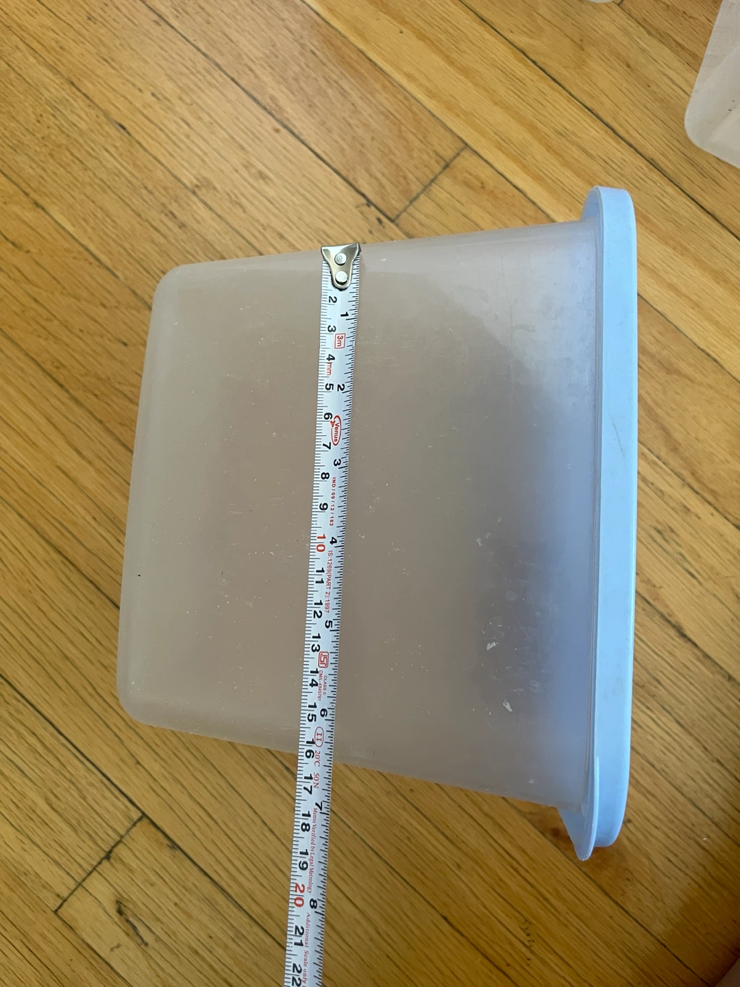 Plastic Food Storage Container with Blue Lid - photo 4