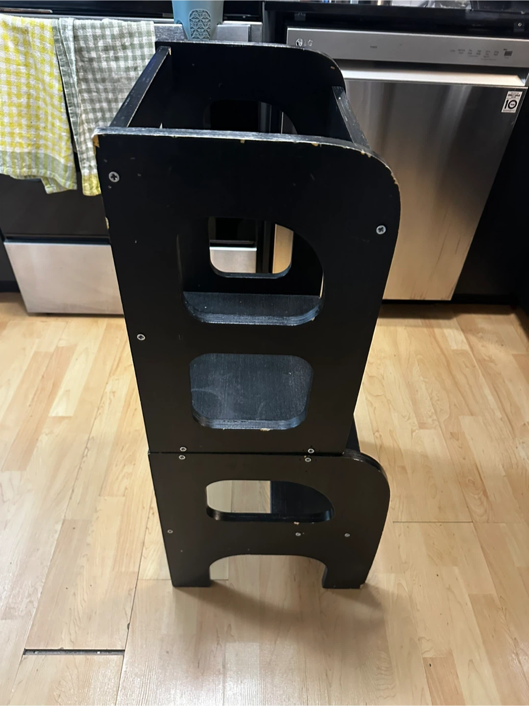 Black Wooden Learning Tower - photo 2