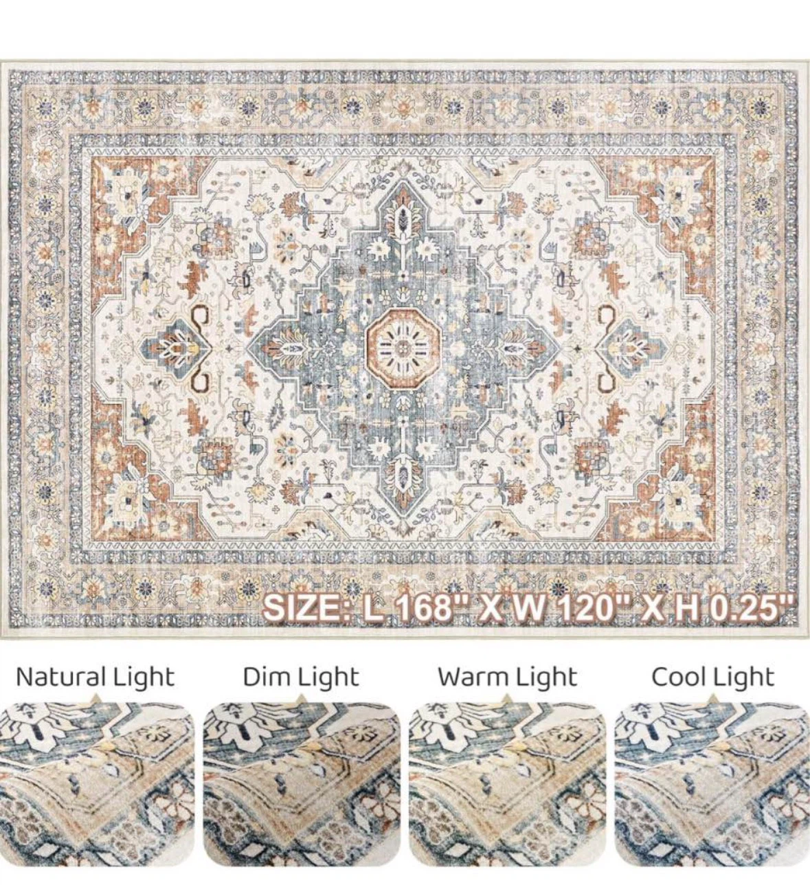 Faux Wool Area Rug 10x14ft - photo 2