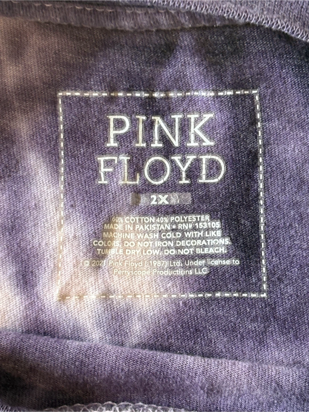 Pink Floyd Tie-Dye Band T-Shirt - 1970 Filmore East Graphic T - photo 2