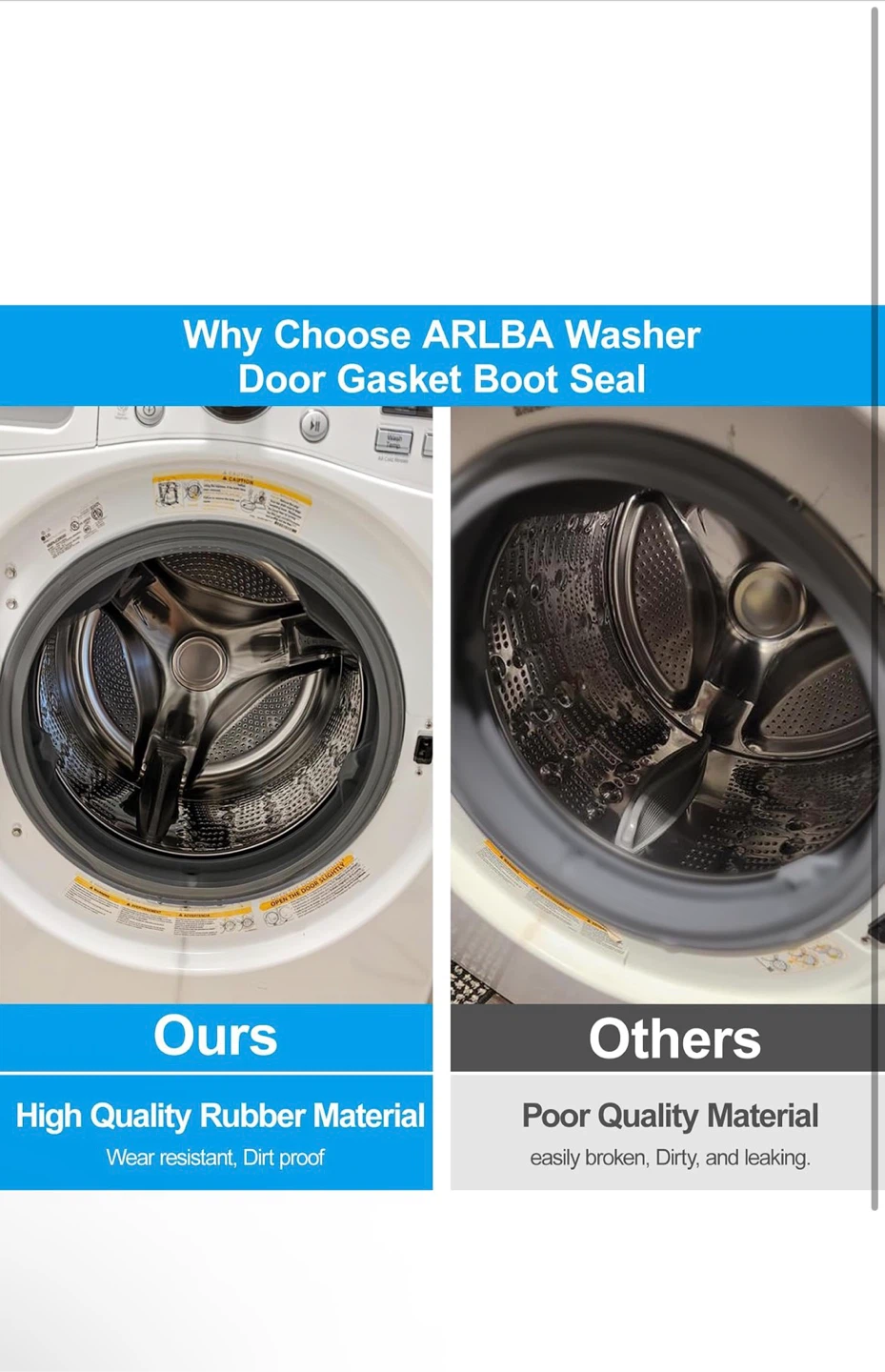 ARLBA Washing Machine Door Gasket Boot Seal - photo 3