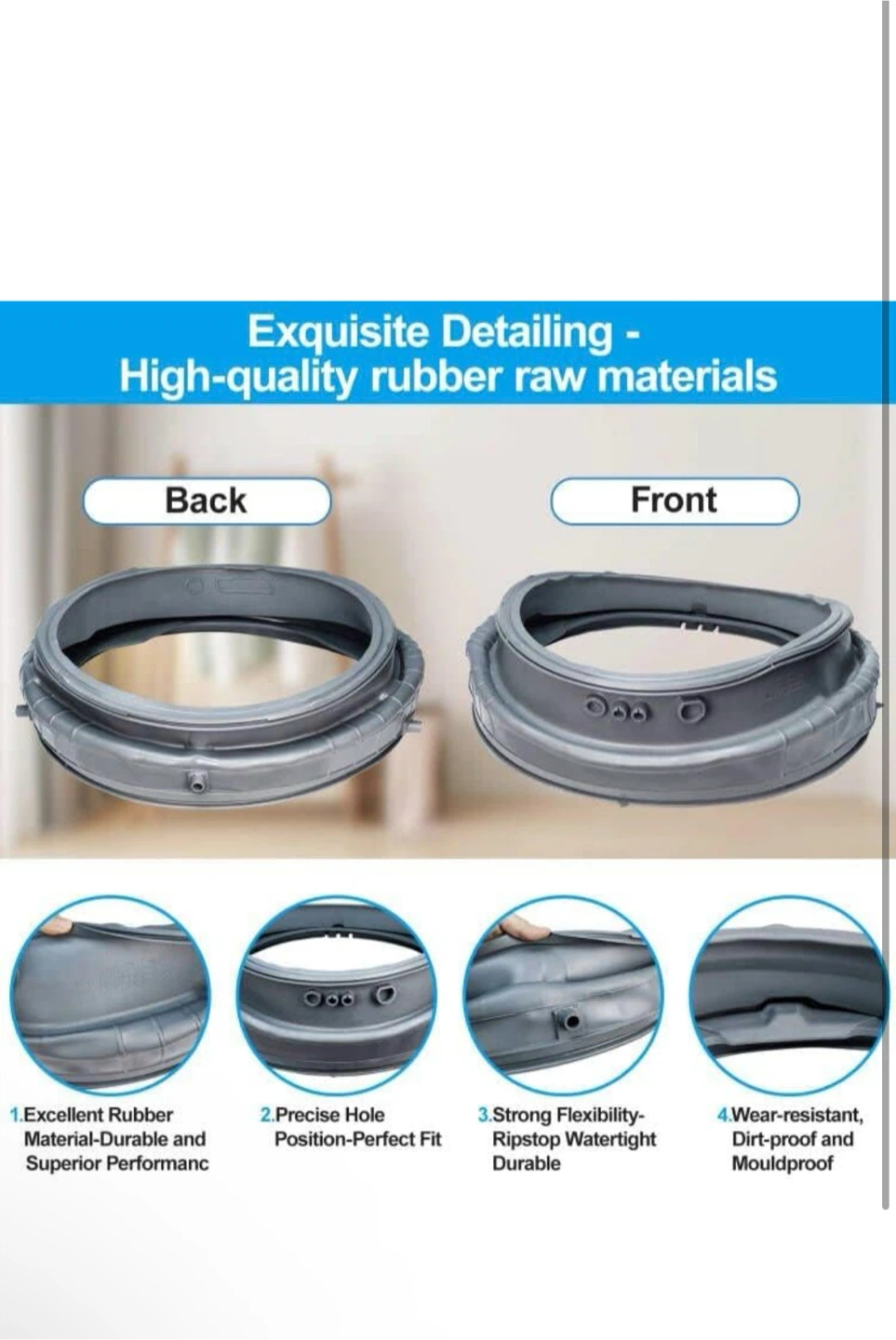 ARLBA Washing Machine Door Gasket Boot Seal - photo 5