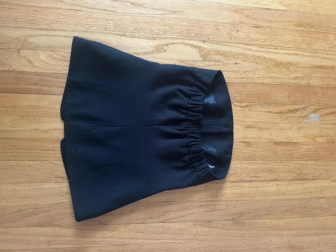 Black Strapless Vest Top - photo 2