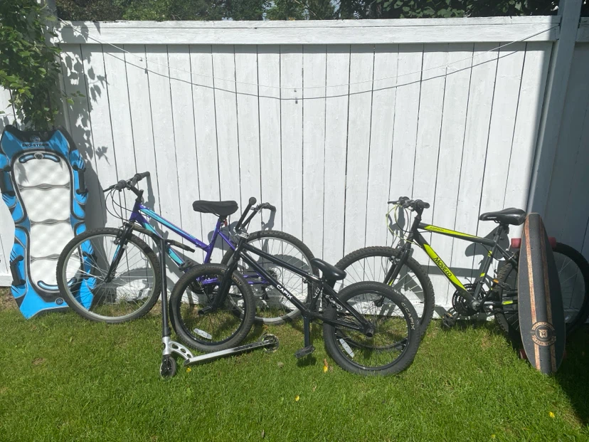 Moving Sale: Bikes, BMX, Longboard, Scooter & Sled