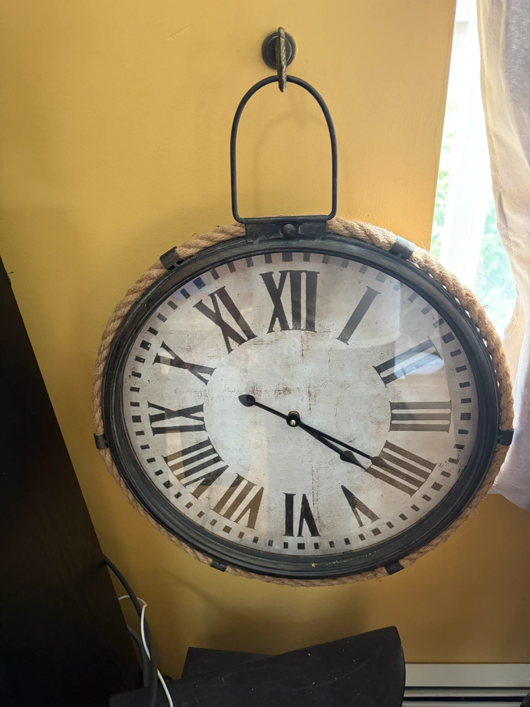 Rustic Rope Wall Clock