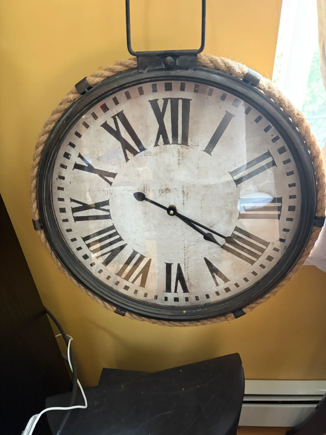 Rustic Rope Wall Clock - photo 2