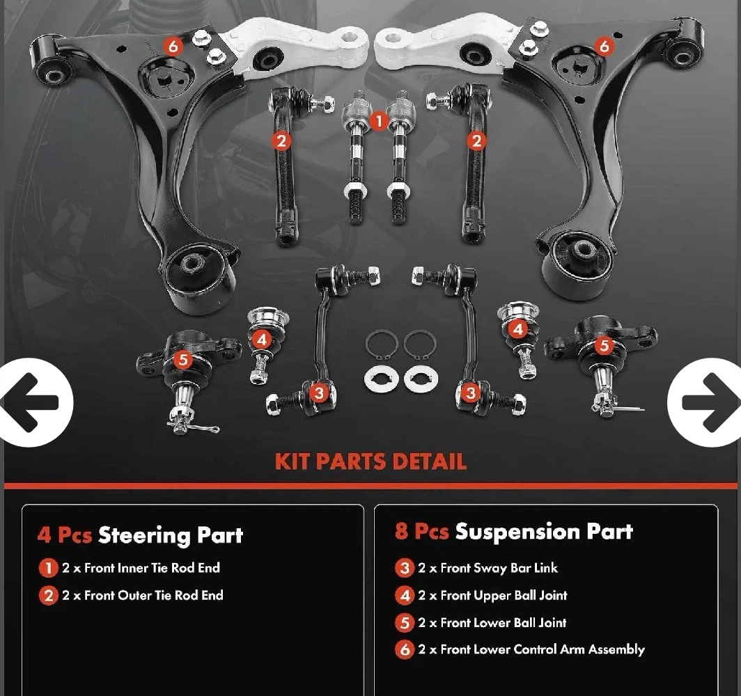 A-Premium 12-Piece Control Arm Kit Hyundai Sonata - photo 2