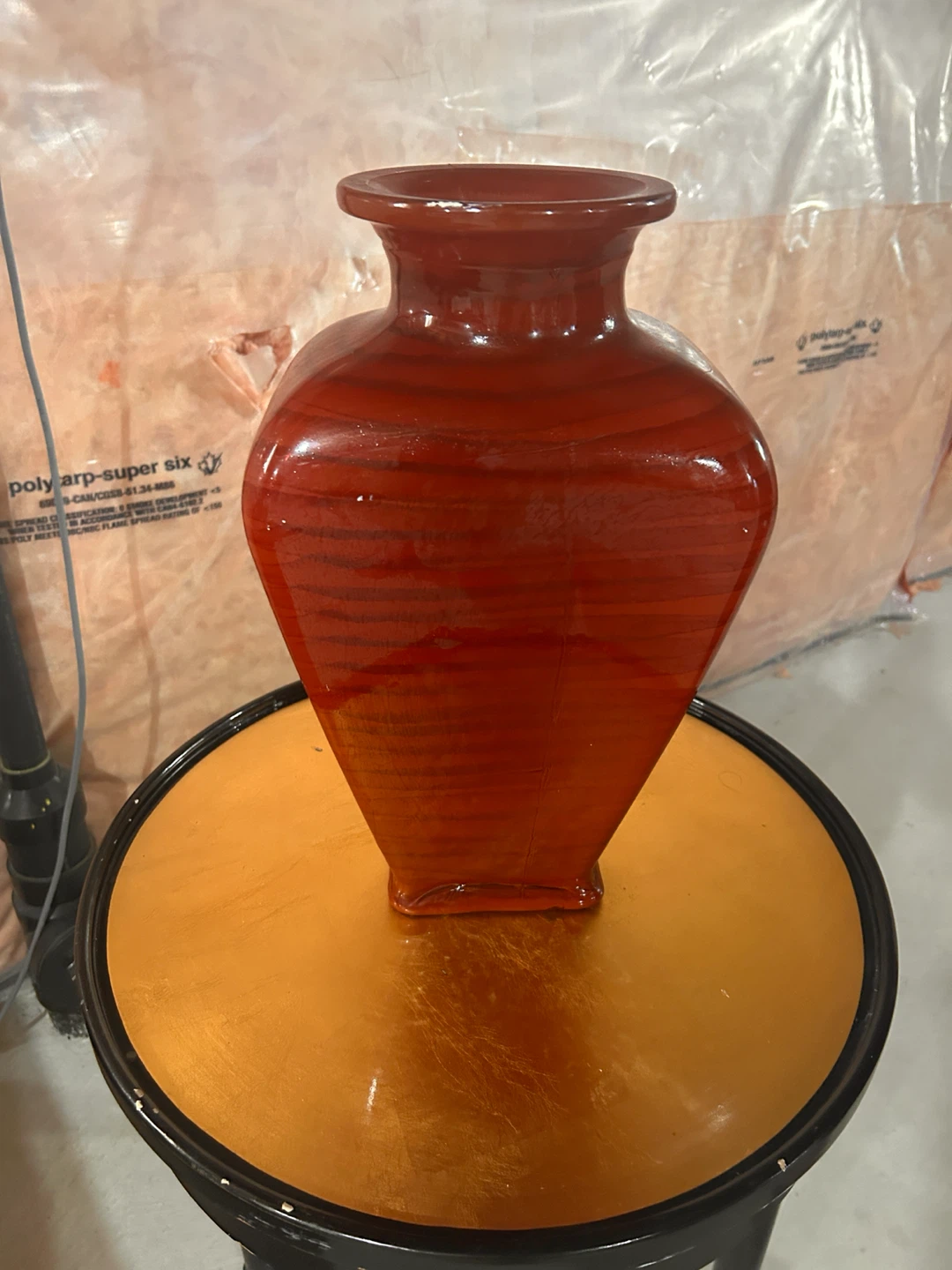 Red Glass Vase