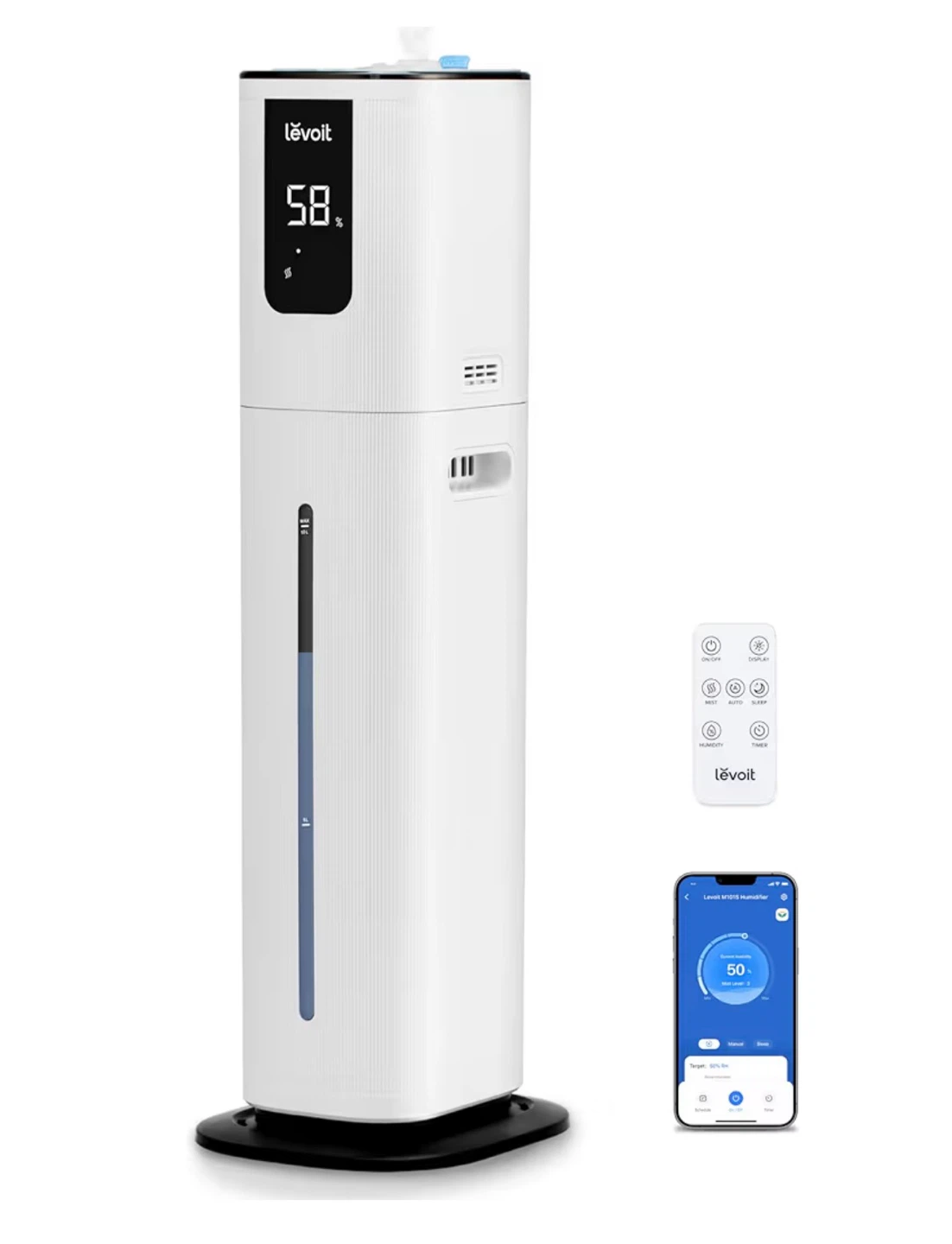 New! Levoit Smart Ultrasonic Cool Mist Tower Humidifier