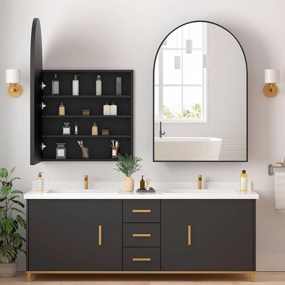 Arched Mirror Wall cabinet - photo 3