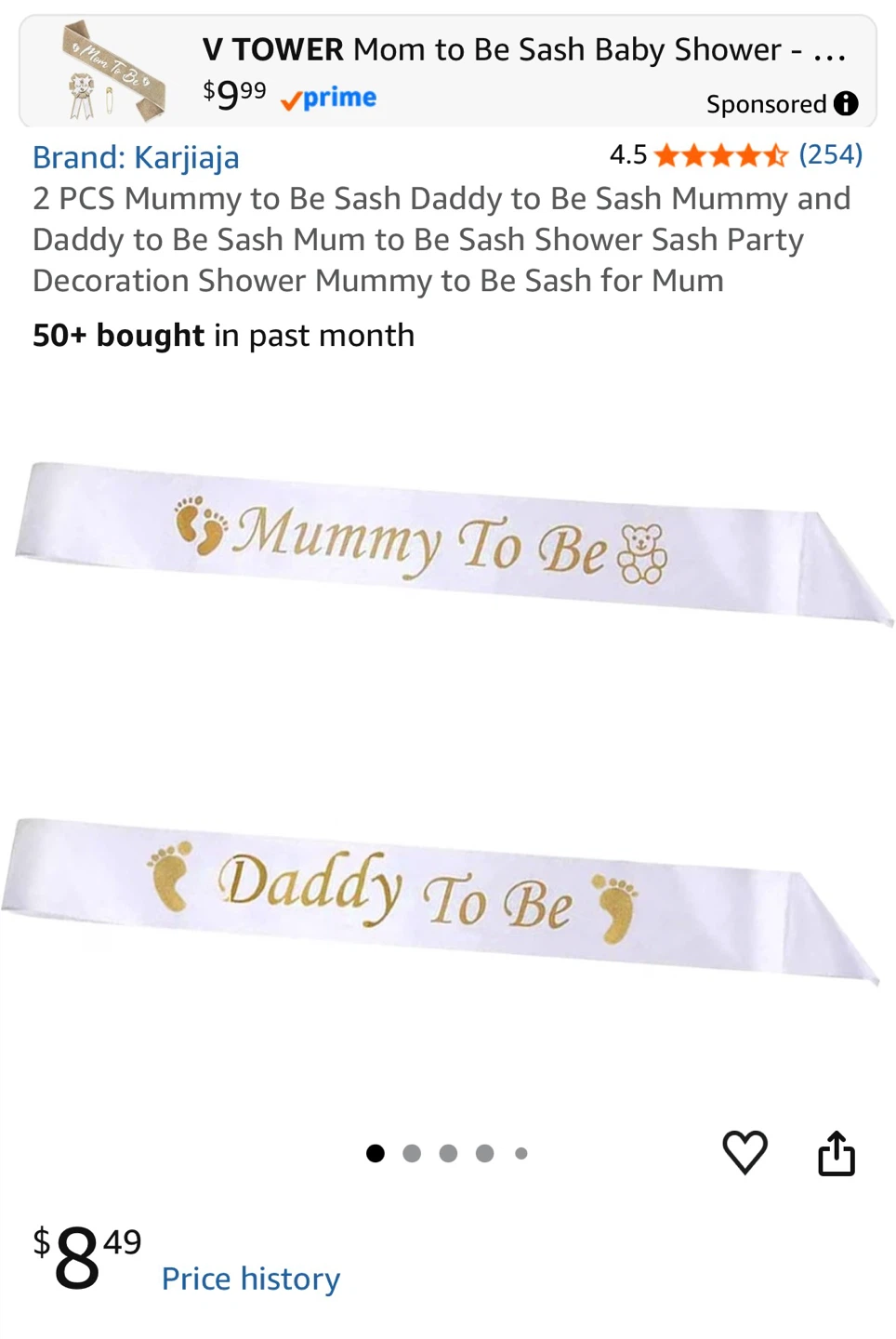 Mummy to Be & Daddy to Be Sashes - photo 2