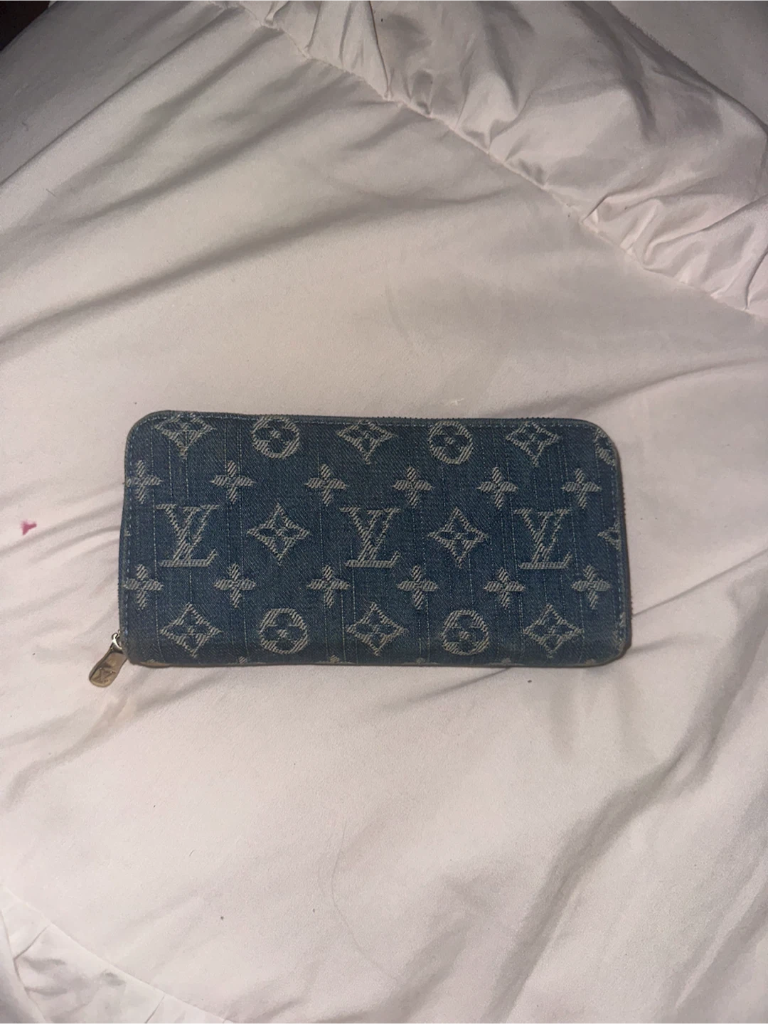Louis Vuitton Monogram Denim Zip Around Wallet
