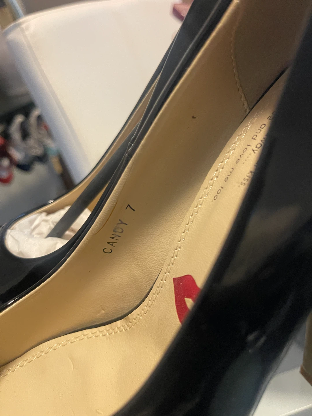 Red Kiss Black Patent Platform Heels - photo 4