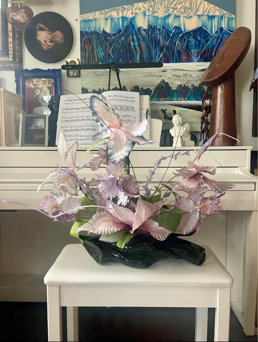 Beautiful Planter with Faux Flower arrangement