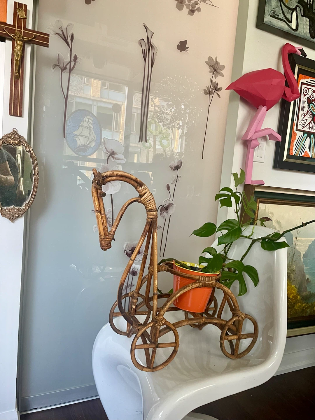 Rattan Horse Planter - photo 2