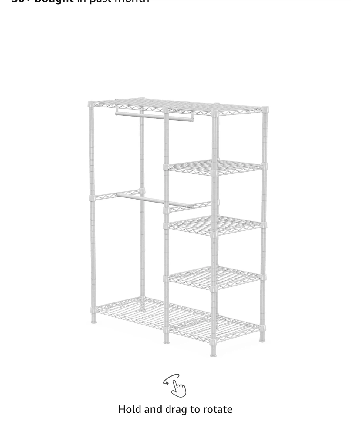 Wire Garment Rack with Shelves - photo 3