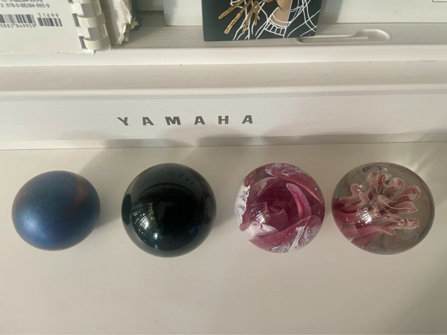 Vintage glass paper weights
