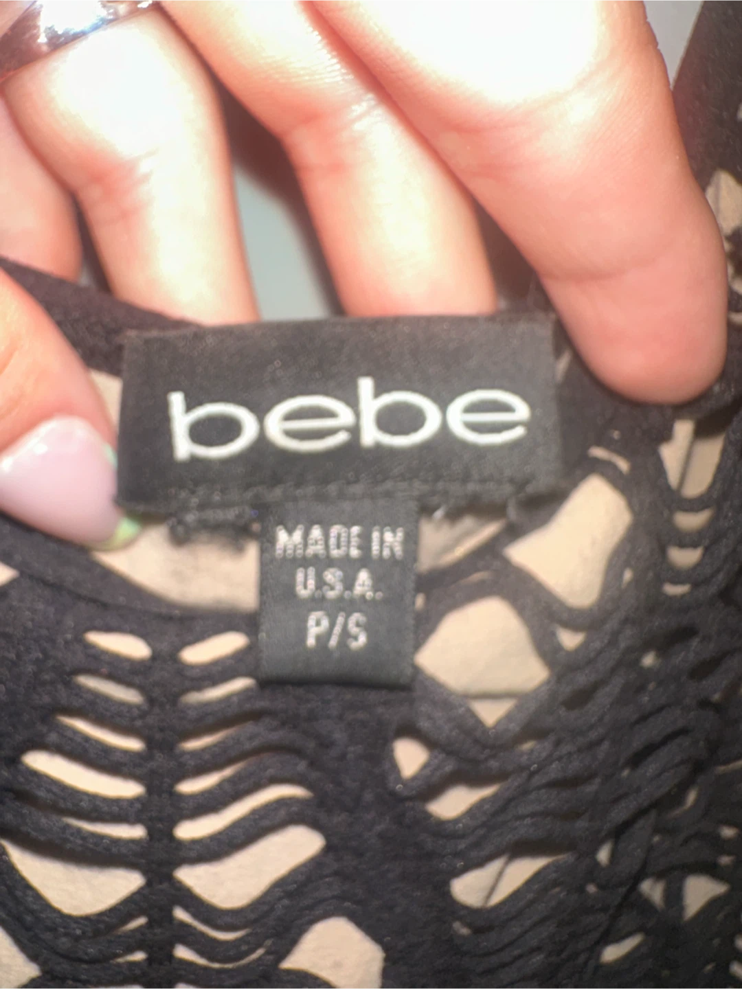 Bebe Black Lace Dress P/S - photo 2