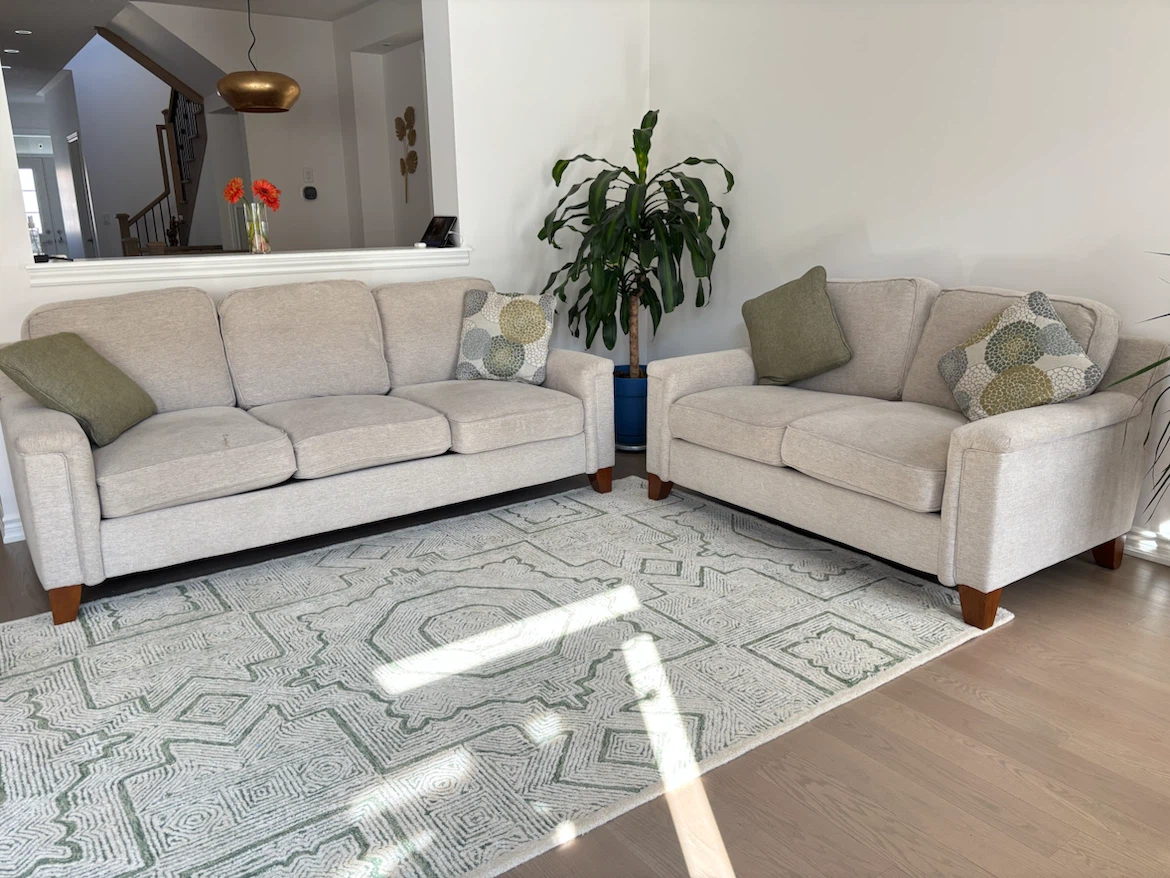 Beige Sofa and Loveseat Set - photo 2
