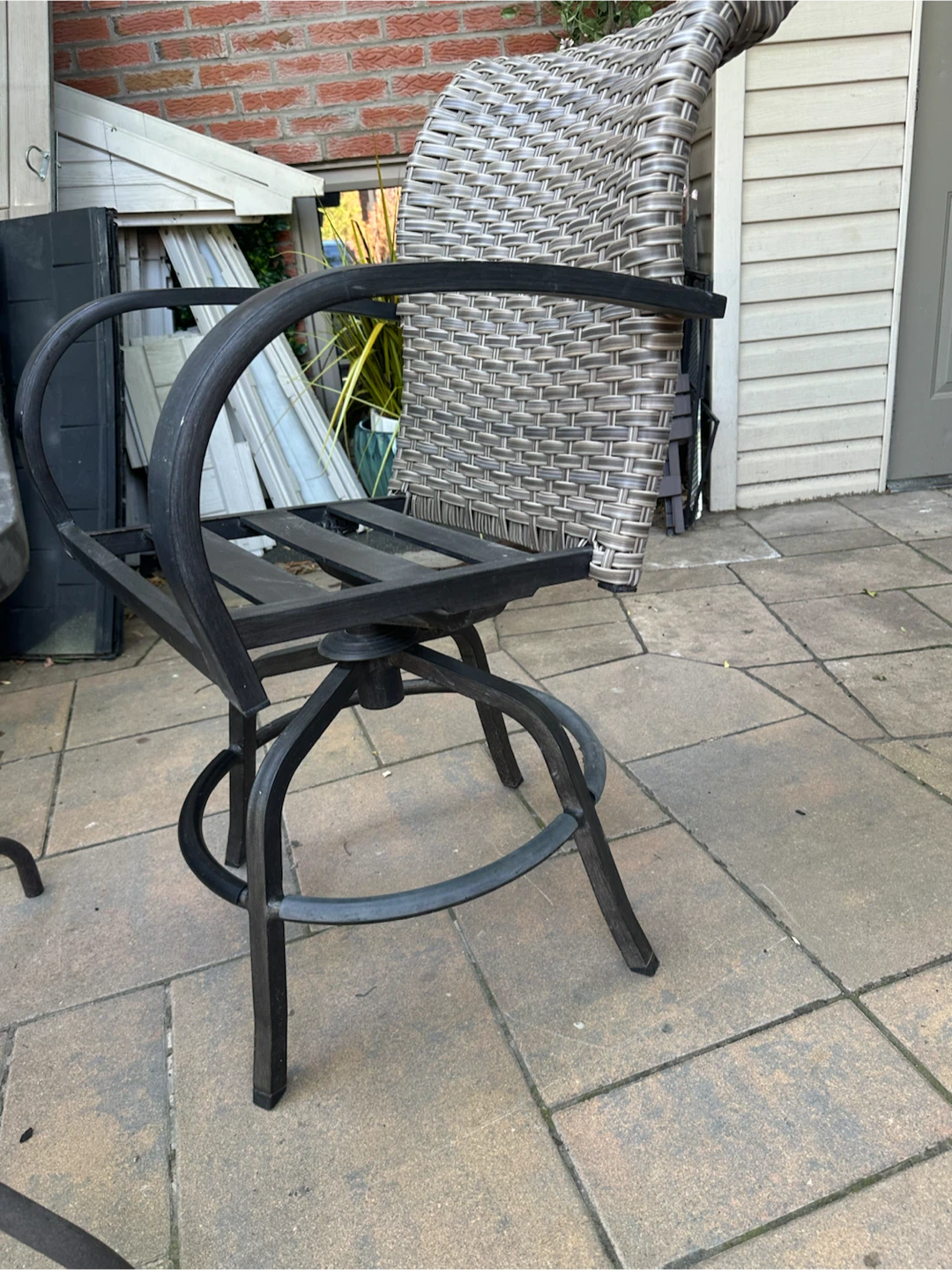 Glass Top Patio Table with Wicker Chairs - photo 3