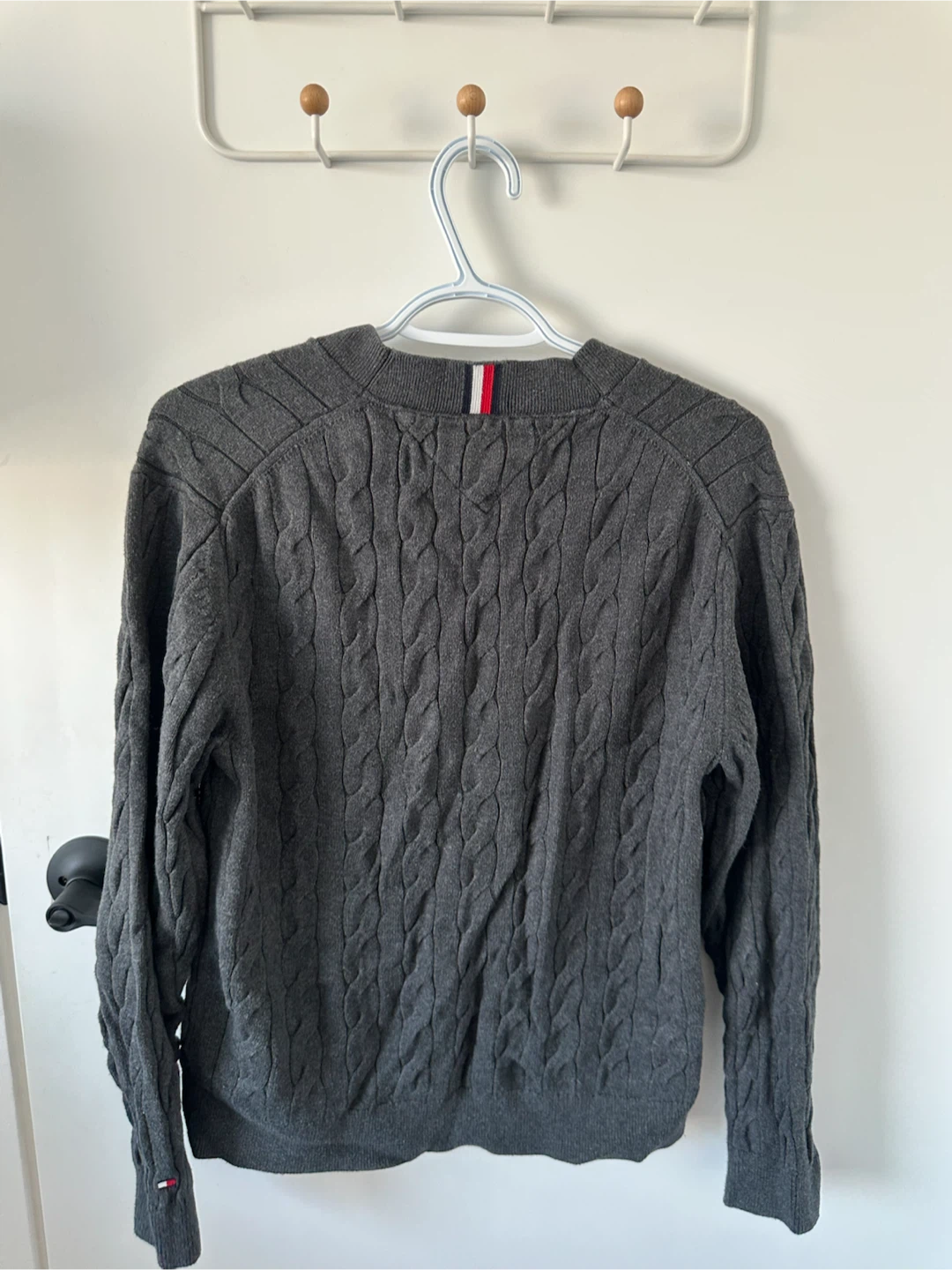 Tommy Hilfiger Men's Grey Cable Knit Cardigan Sweater XS - photo 3