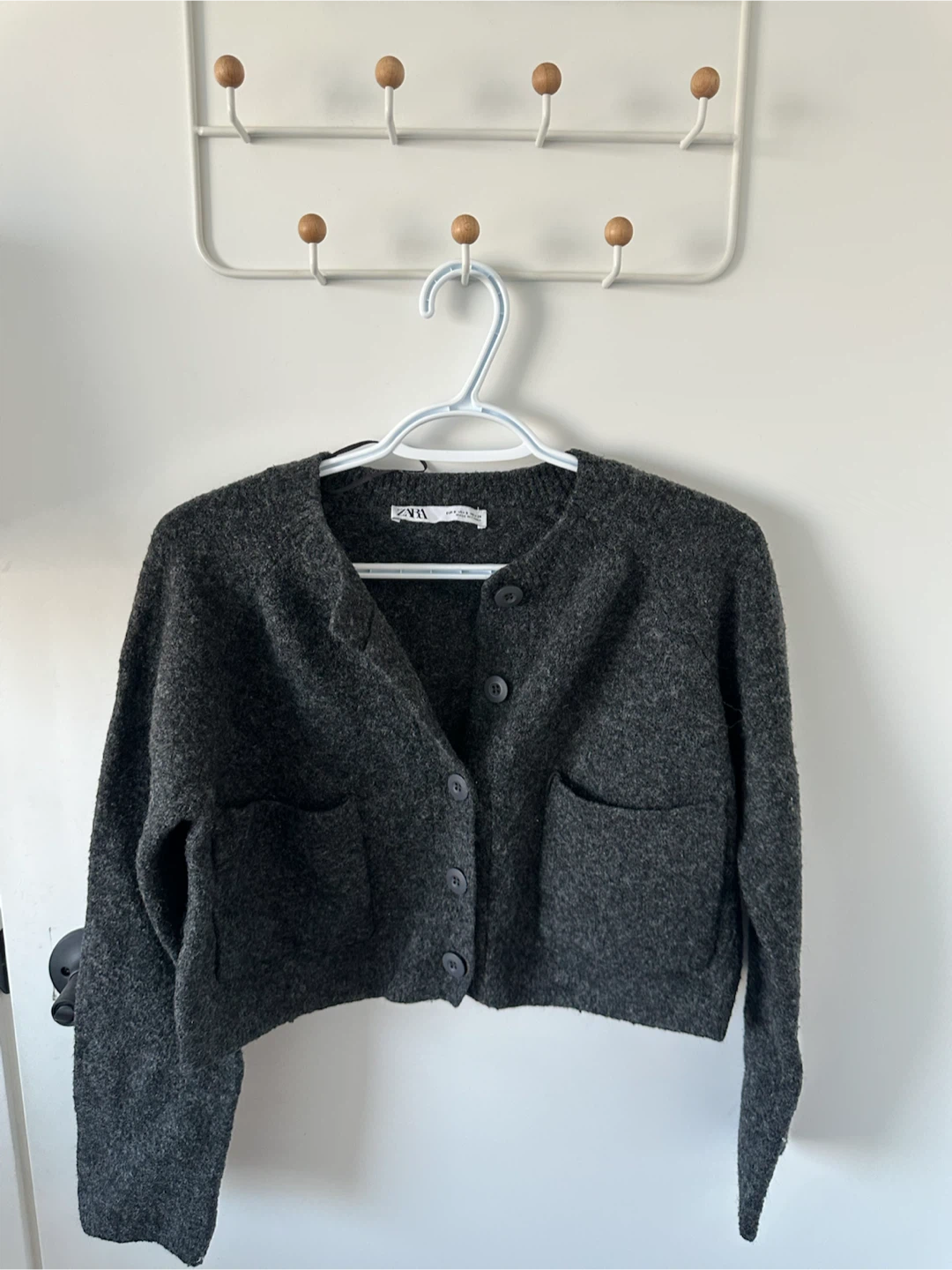 Zara Dark Grey Button-Up Cardigan