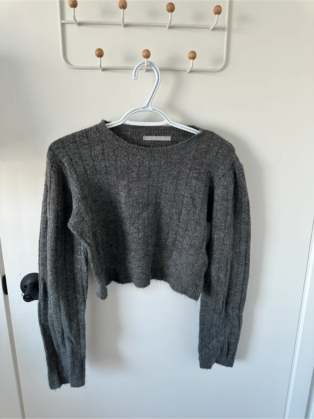 Grey Cropped Sweater