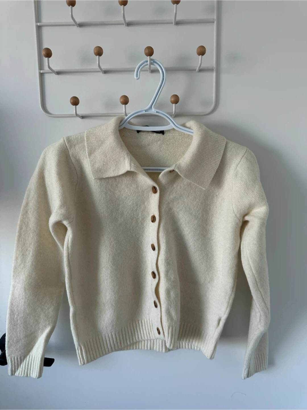 Brandy Melville Cream Collared Cardigan