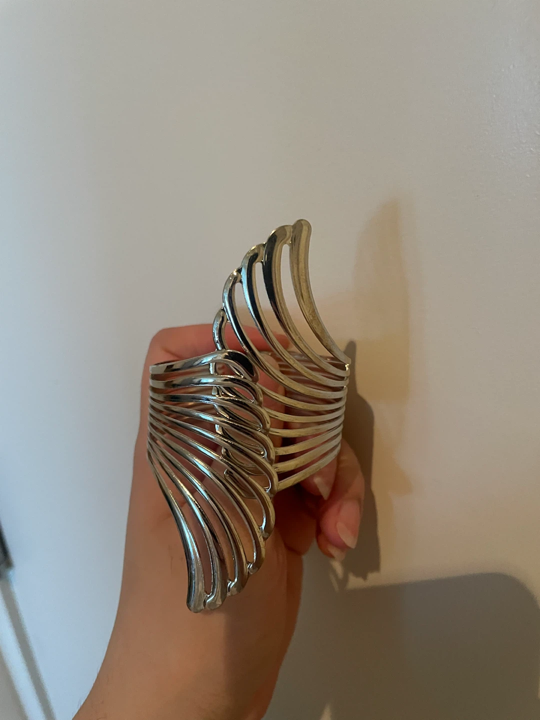 Silver Wing Cuff Bracelet