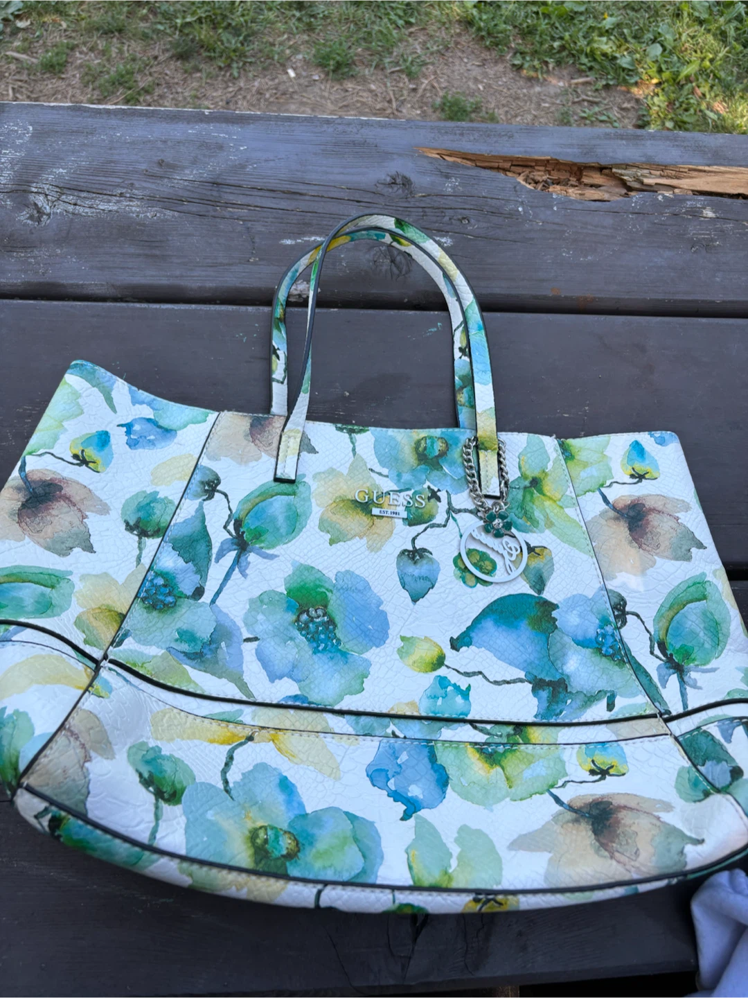 Guess watercolour Floral print Tote bag