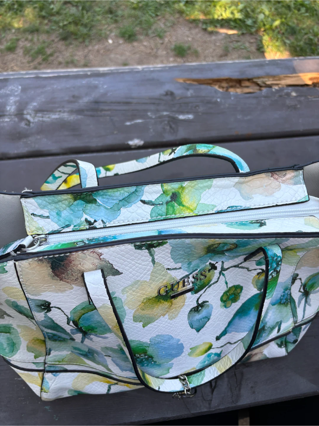 Guess watercolour Floral print Tote bag - photo 4