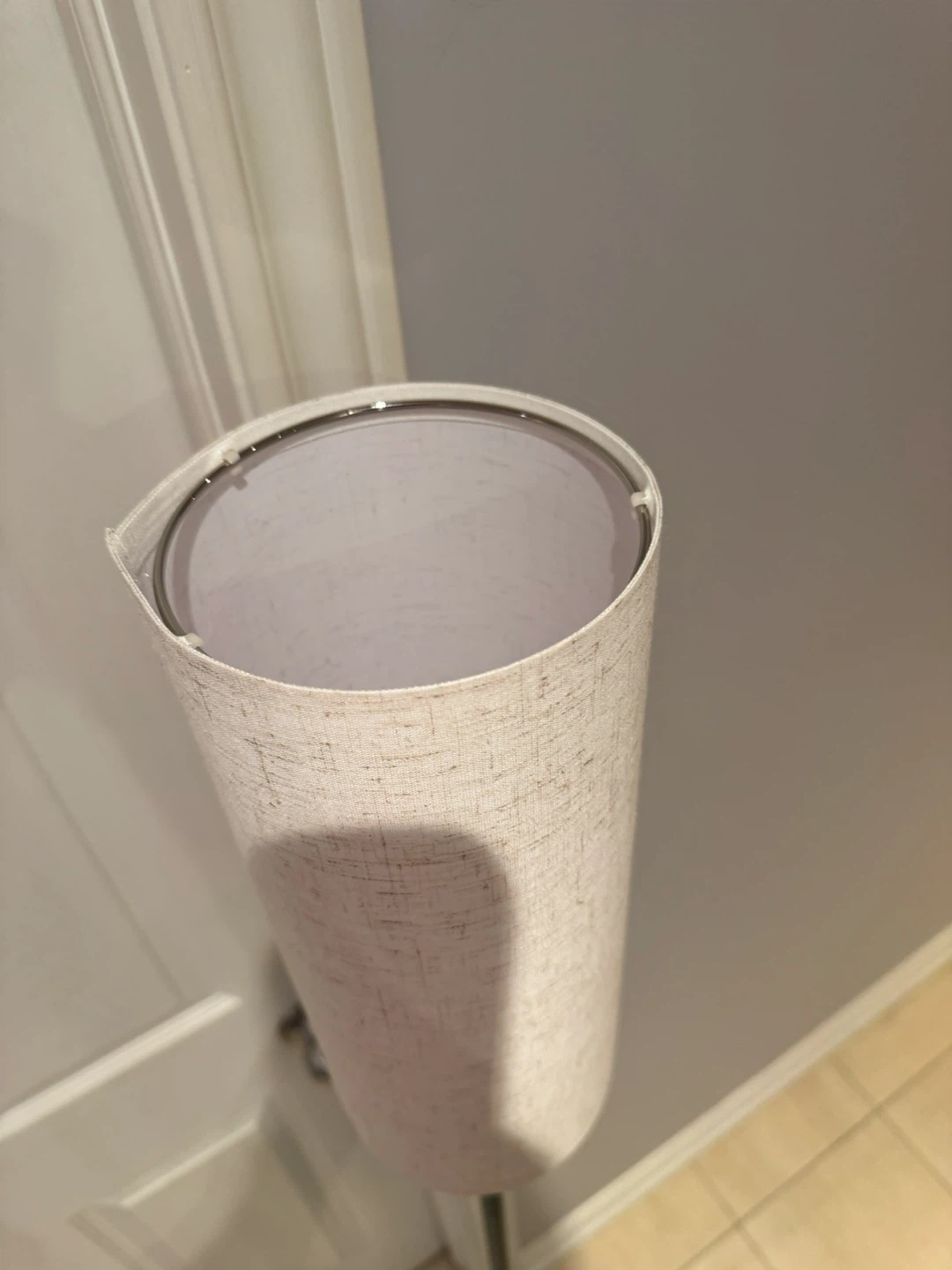 Tall Floor Lamp with Linen Shade - photo 4