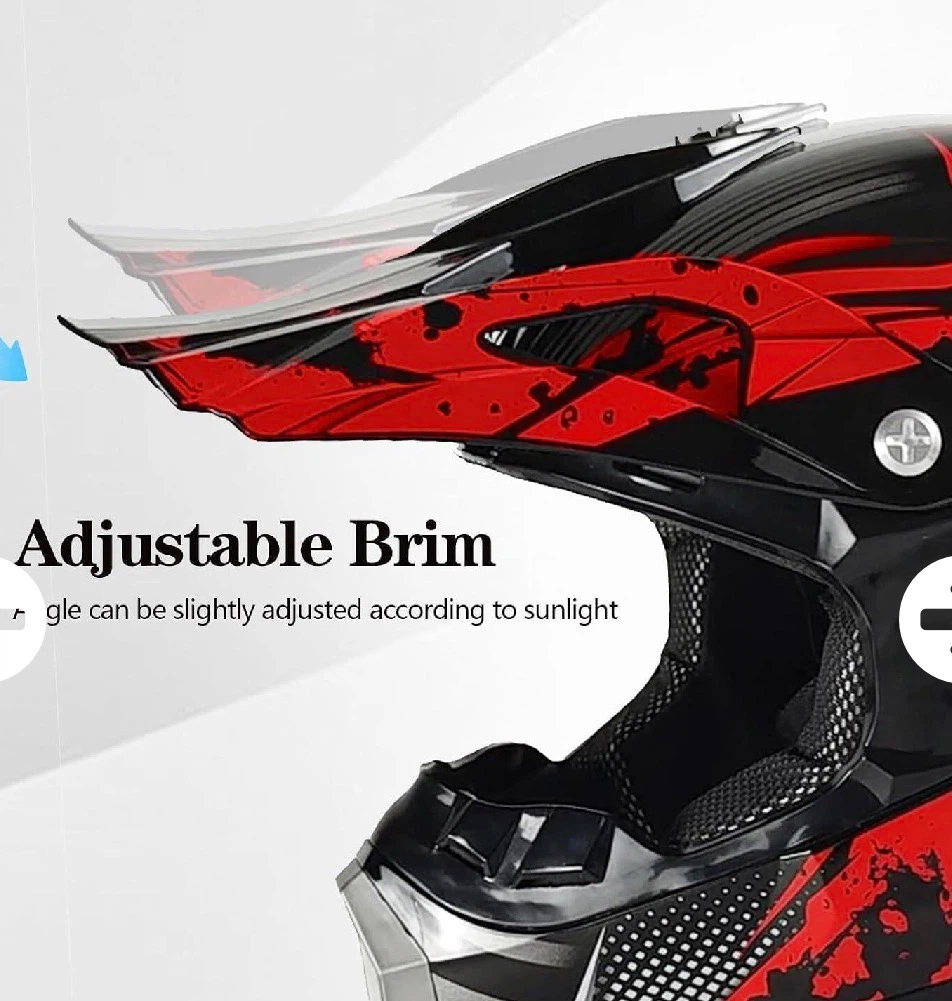 Motocross Helmet with Goggles and Gloves - photo 2