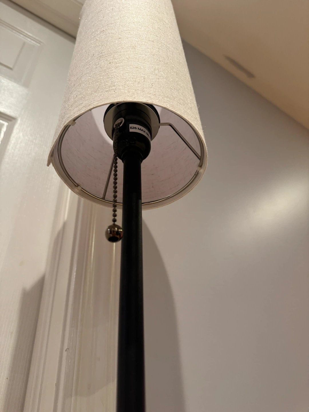 Tall Floor Lamp with Linen Shade - photo 3