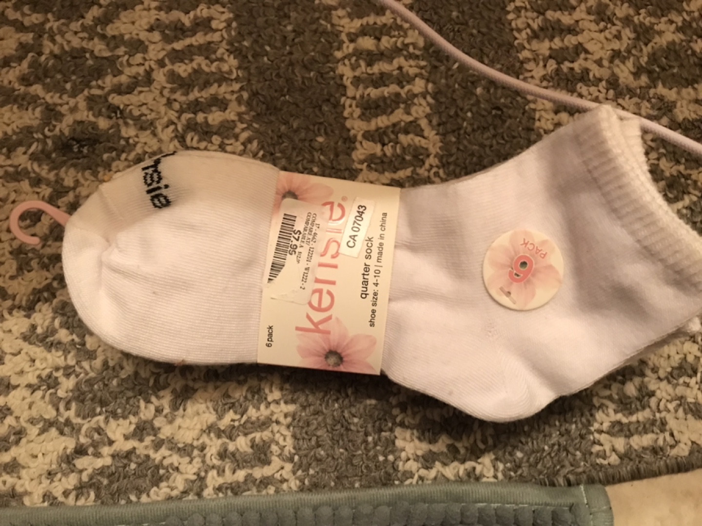 Kensie 6-Pack Quarter Socks - White - photo 2