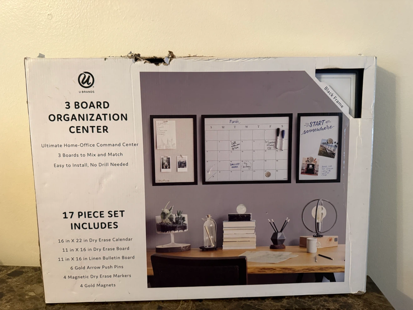 U Brands 3 Board Organization Center - 17 Piece Set