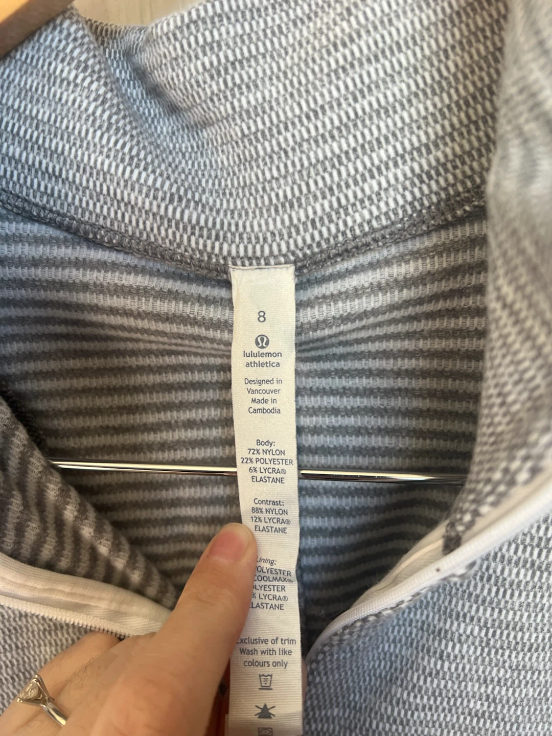 Lululemon Grey Half-Zip Jacket Size 8 - photo 2