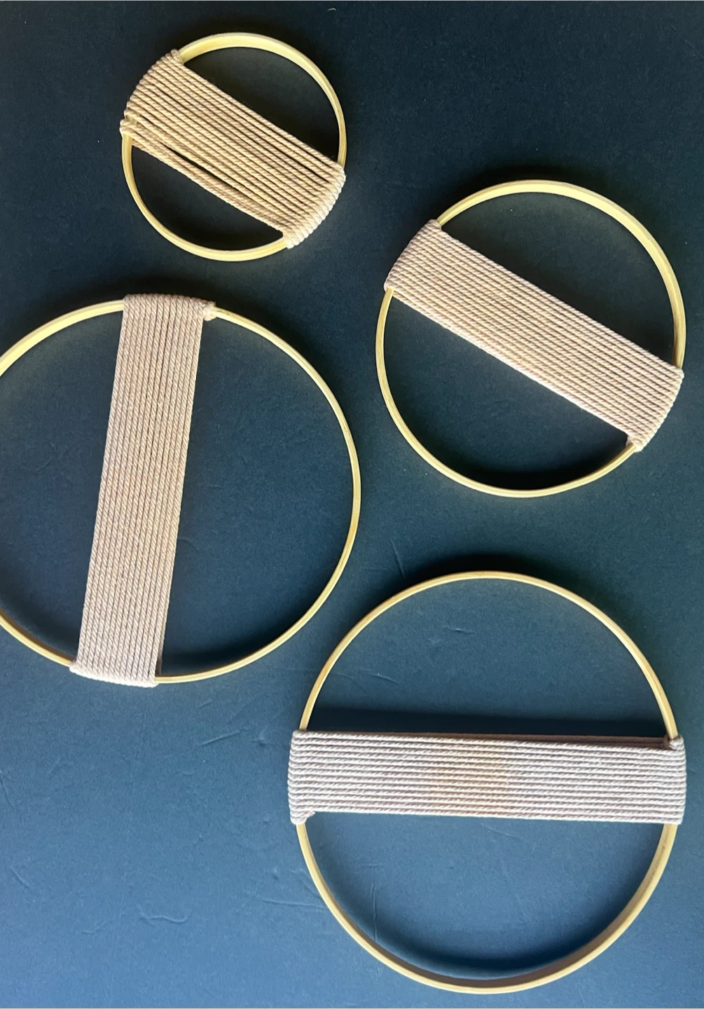 Set of 4 Woven Hoop Wall Decor - photo 2