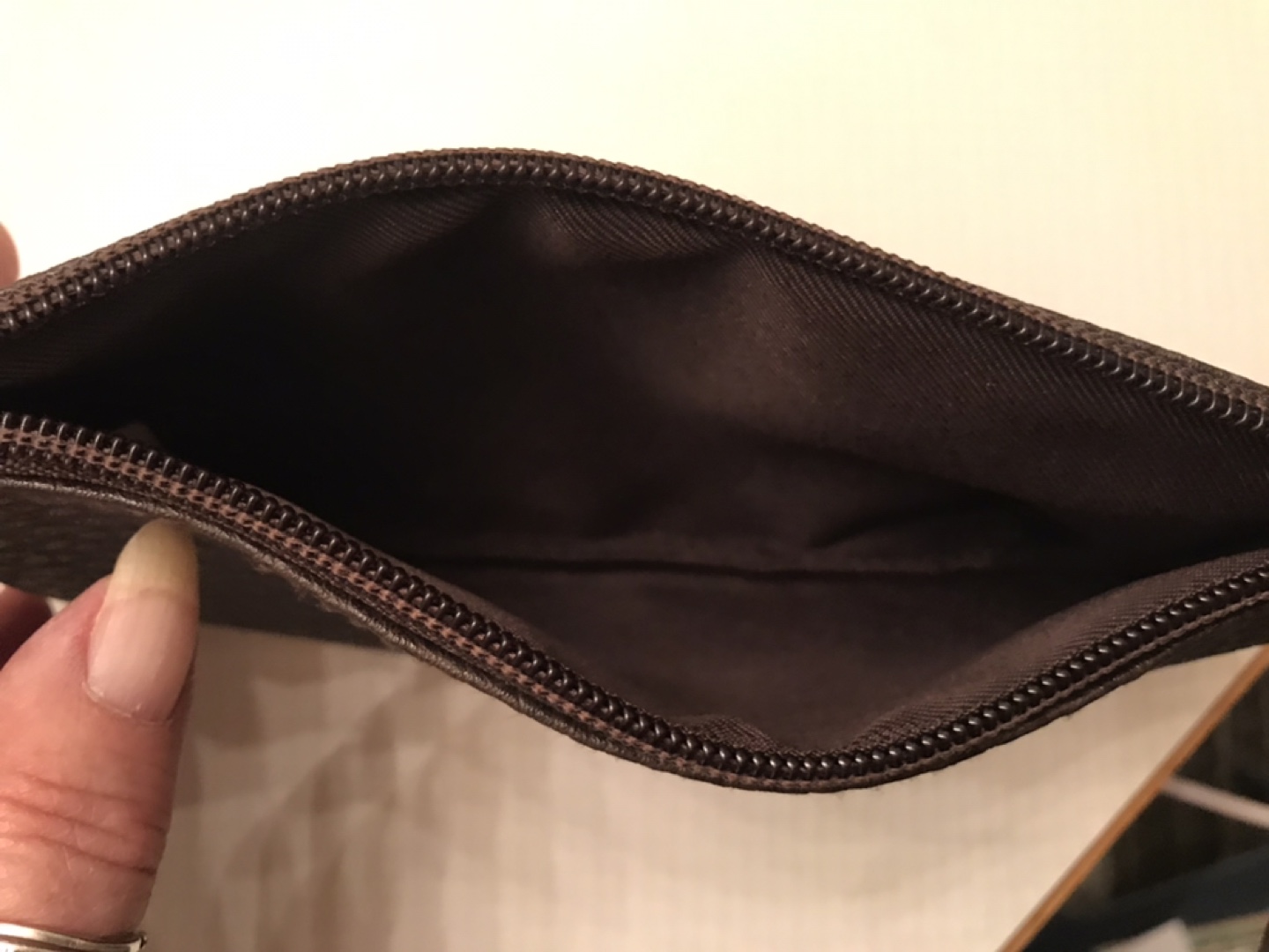 Brown Faux Leather Wristlet Clutch - photo 2