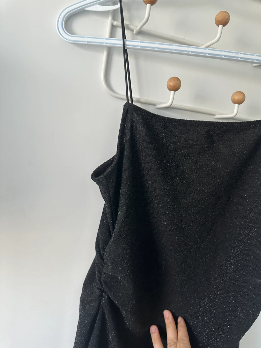 Divided by H&M Black Glittery Camisole Dress - Size S - photo 2
