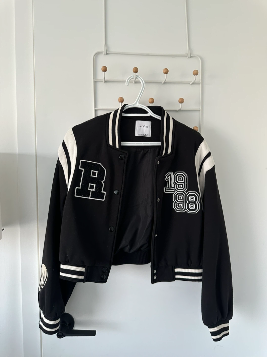 Bershka Black Varsity Jacket