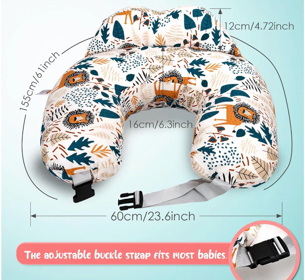 U-Shaped Nursing Pillow with Adjustable Strap